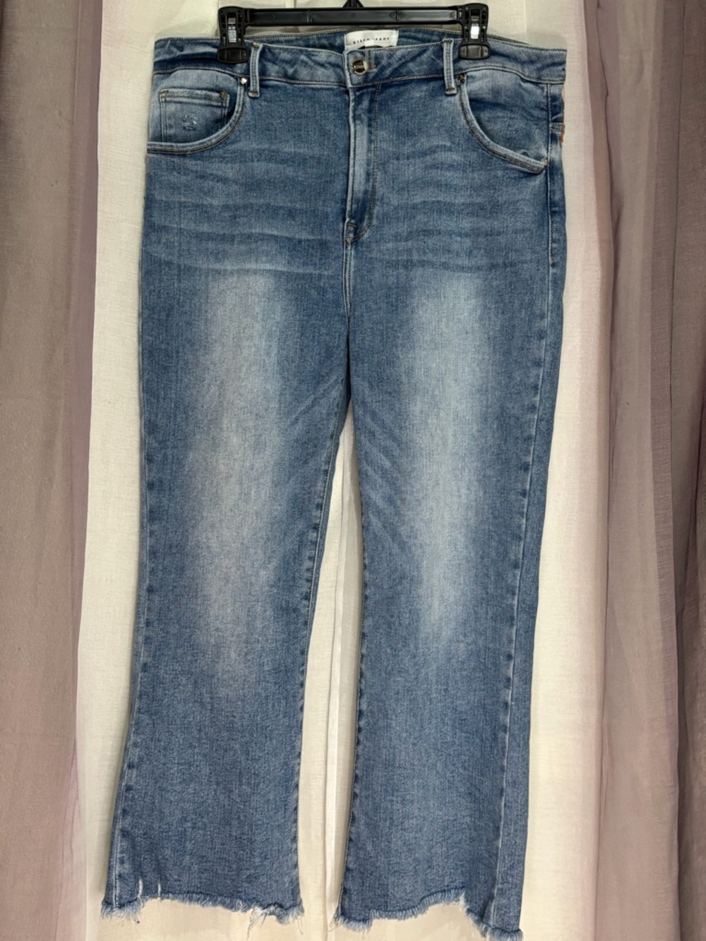 Risen Denim Women's Mid-Rise Straight-Leg Jeans in Light Blue